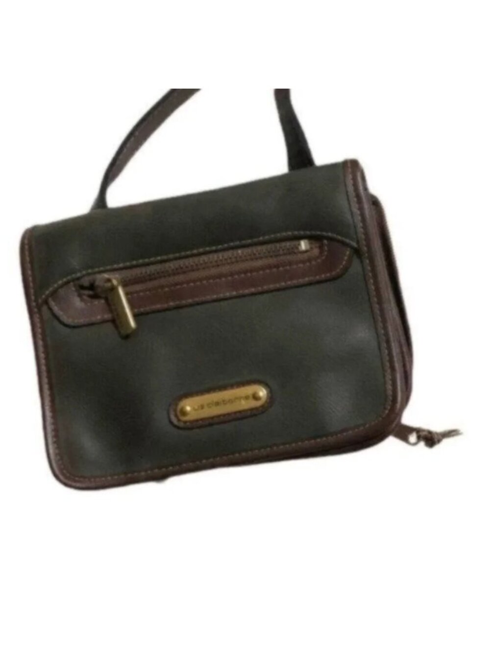 Liz Claiborne Vintage Dark Green Crossbody Bag